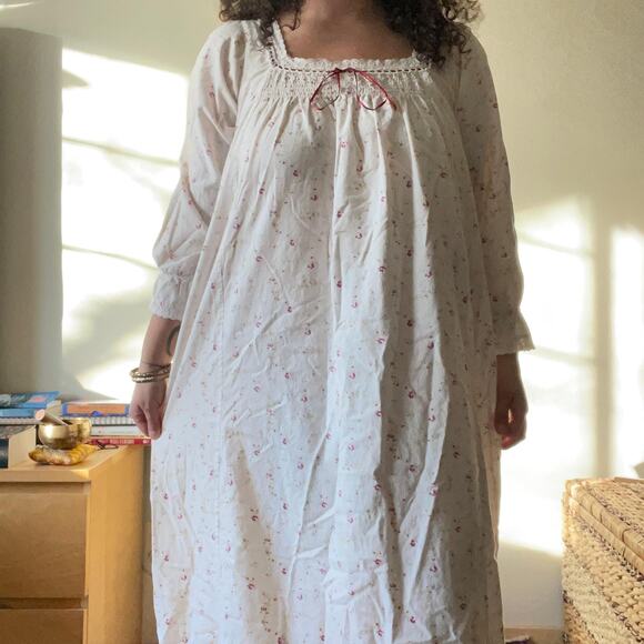 90s vintage nightgown coquette victorian revival edwardian cottagecore | size L - Picture 4 of 10